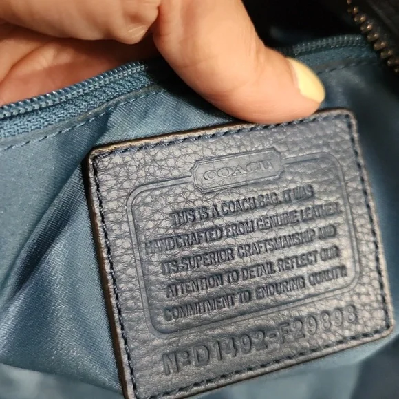 Coach Park Carrie Blue Leather Shoulderbag - Picture 10 of 15